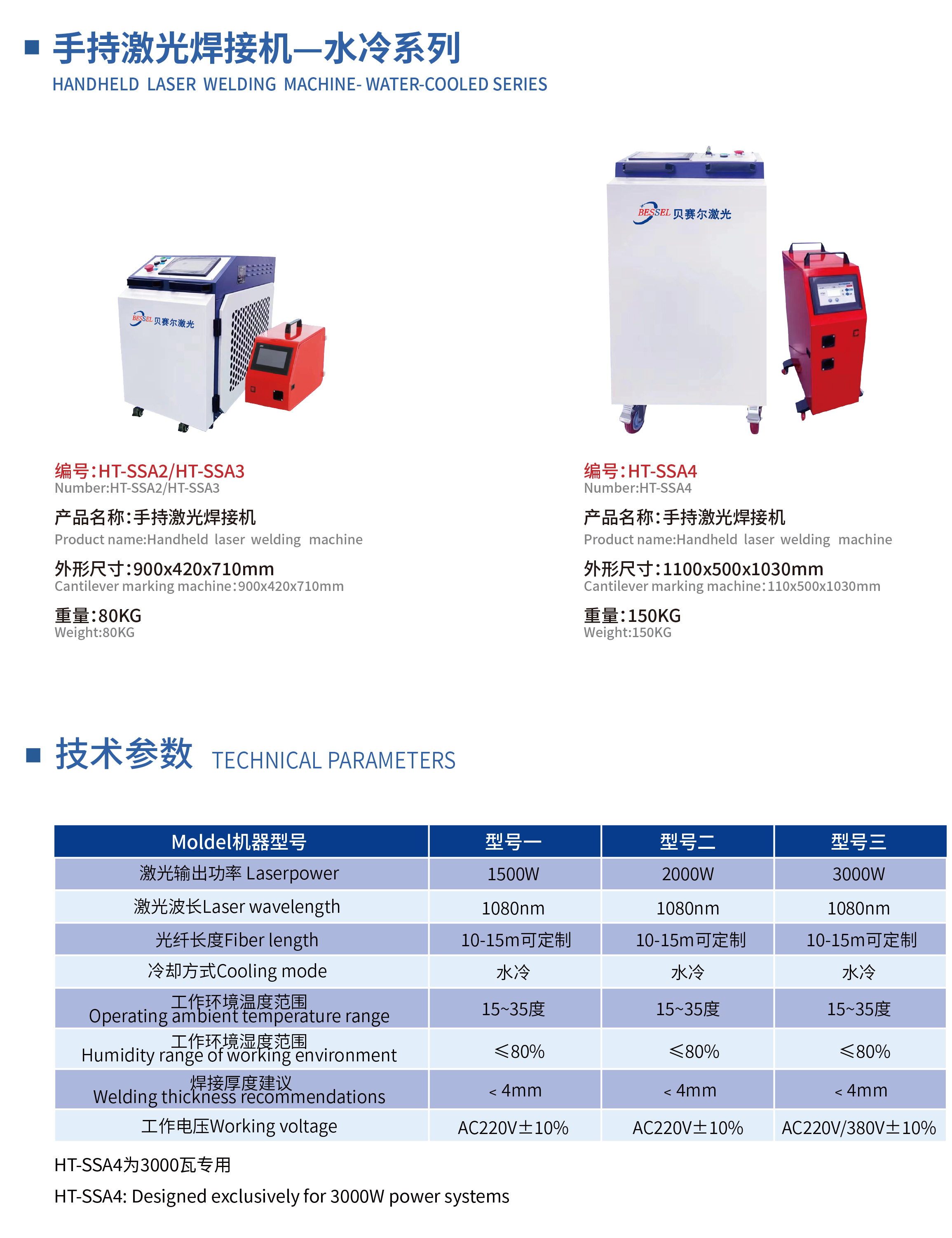 手持激光焊接机—水冷系列